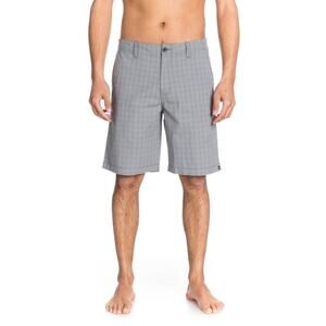 Quiksilver Disruption Chino Short Mens 34 Metal Plaid Flat Front Cotton Blend